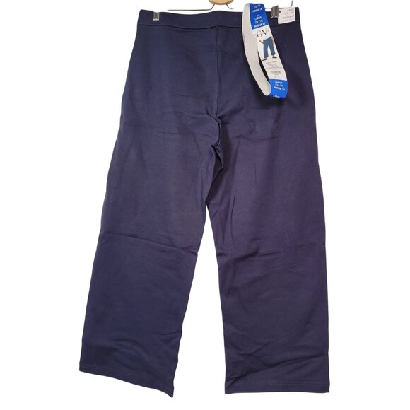 Gloria Vanderbilt Women Navy Cropped Ponte Pants With Tummy Control Panel Large - Picture 3 of 13